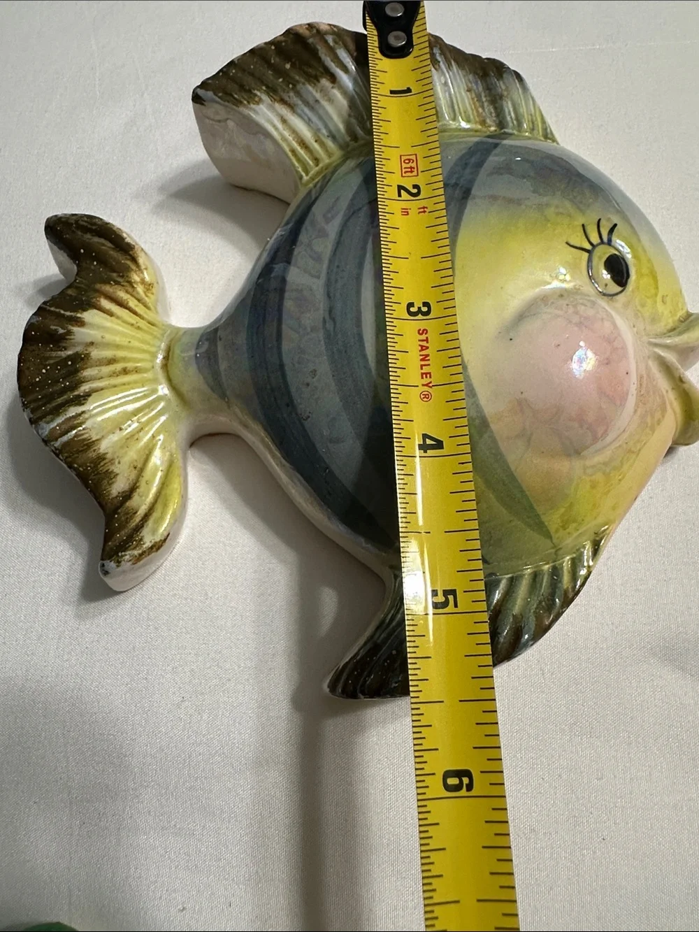 Green & Pink Decorative Fish Wall Plaques - Set of 3. 1969 Miller studio